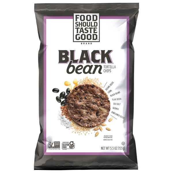 Food Should Taste Good Tortilla Chips, Black Bean
