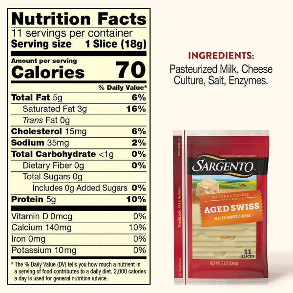Sargento Natural Aged Swiss Cheese