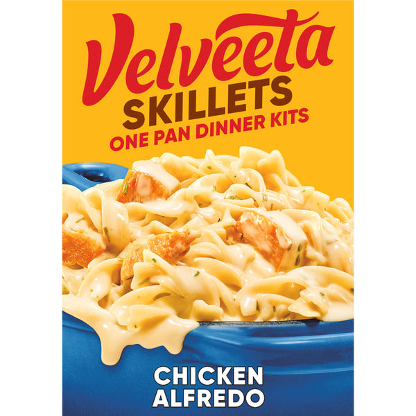 VELVEETA Chicken Alfredo One Pan Dinner Kit with Cheese Sauce, Pasta & Seasonings