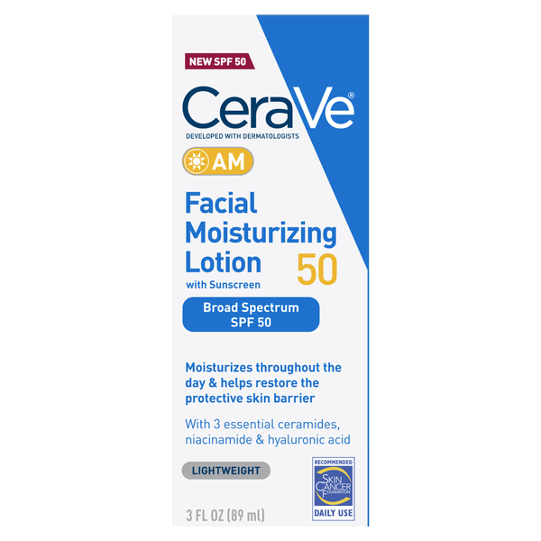 CeraVe AM Facial Moisturizing Lotion Broad Spectrum SPF 50