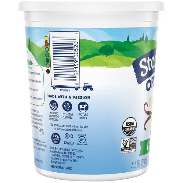 Stonyfield Organic Lowfat Yogurt Vanilla