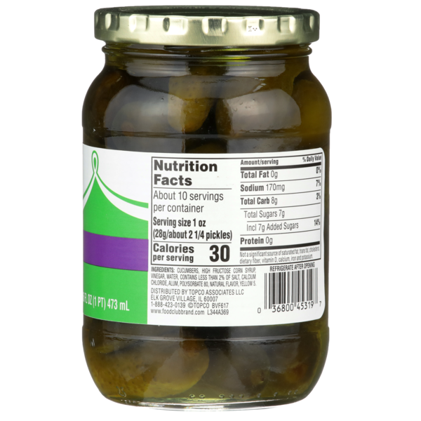 Food Club Sweet Gherkins