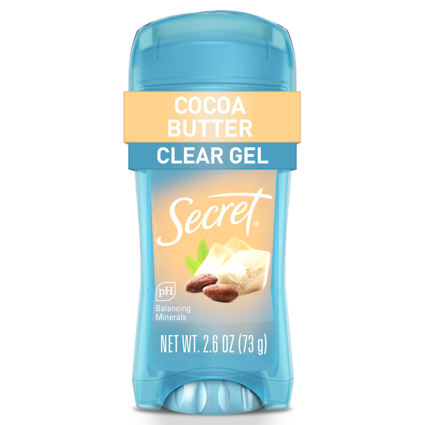 Secret Fresh Clear Gel Antiperspirant and Deodorant, Cocoa Butter Scent