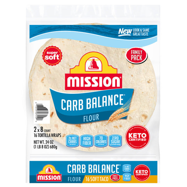 Mission Carb Balance Soft Taco Flour Tortillas