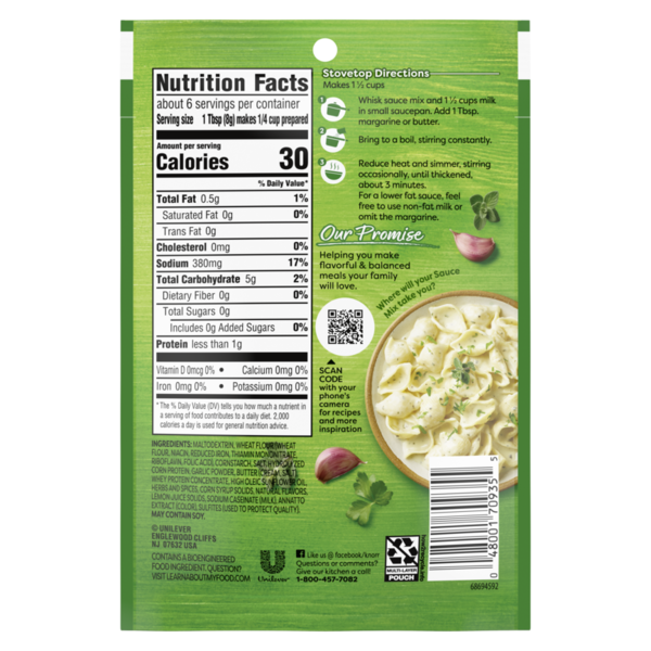 Knorr Sauce Mix Garlic & Herb