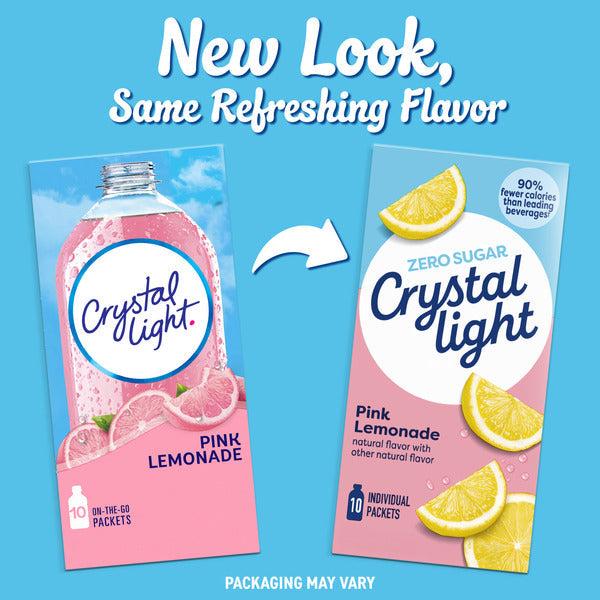 Crystal Light Pink Lemonade Powdered Drink Mix