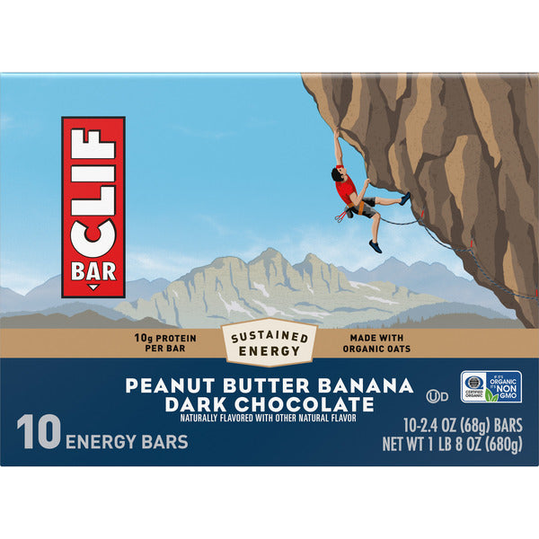 CLIF BAR Energy Protein Bars, Peanut Butter Banana With Dark Chocolate, Non-Gmo 24 oz