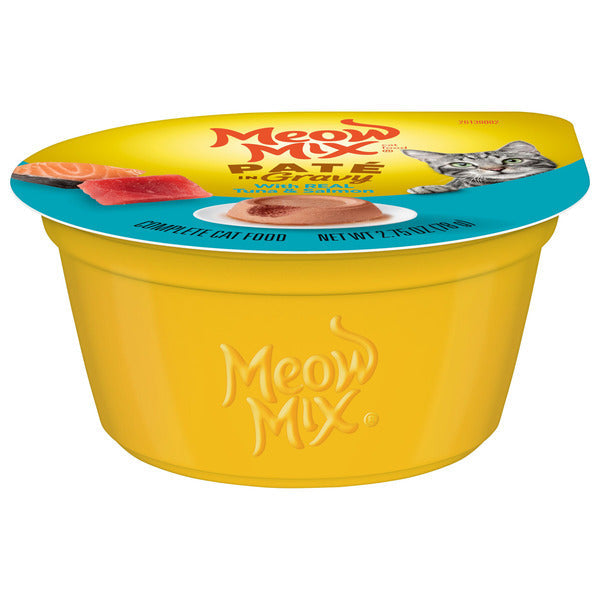 Meow Mix Paté in Gravy With Real Tuna & Salmon, Wet Cat Food