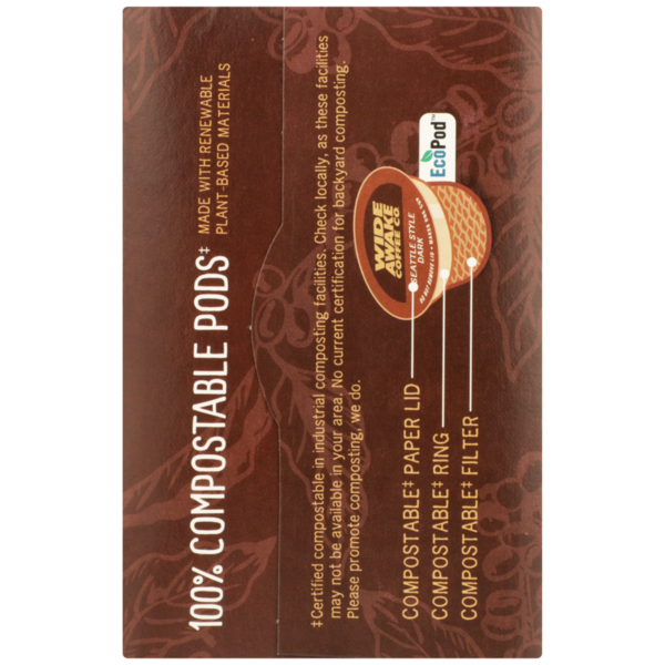 Wide Awake Very Bold Roast Seattle Style Dark 100% Arabica Coffee Single Serve Pods