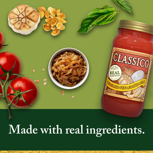 Classico Caramelized Onion & Roasted Garlic Tomato Spaghetti Pasta Sauce