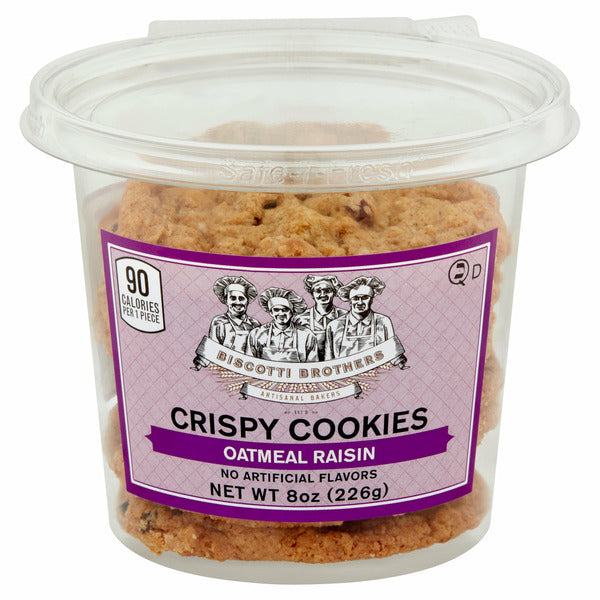 Biscotti Brothers Oatmeal Raisin Crispy Cookies