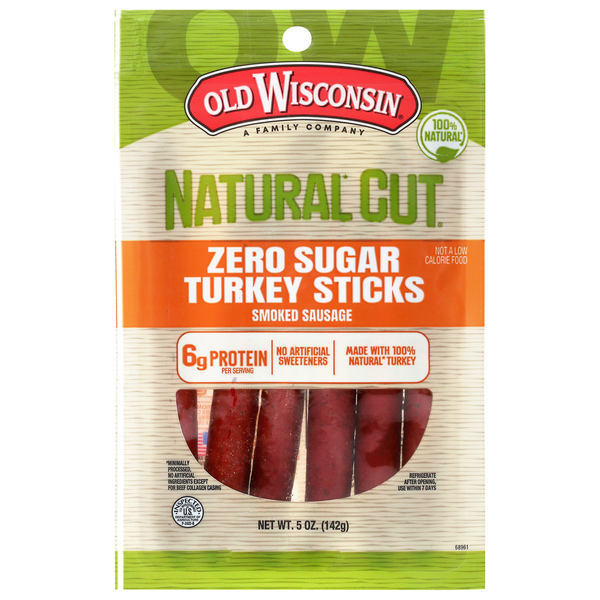 Old Wisconsin Zero Sugar Smoked Sausage Turkey Sticks