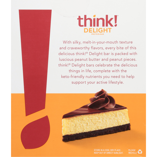 think! Keto Chocolate Peanut Butter Pie Protein Bars
