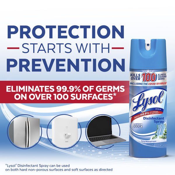 Lysol Disinfectant, Sanitizing, Antibacterial Spray Spring Waterfall