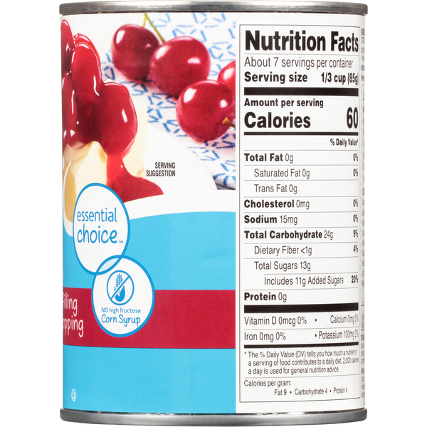 Food Club Pie Filling or Topping, Lite, Cherry