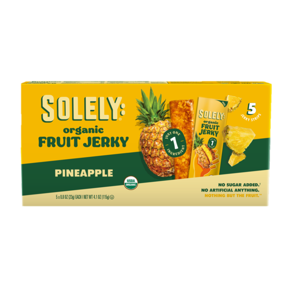 Solely: Fruit Jerky, Organic Pineapple, Multipack