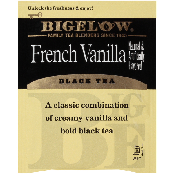 Bigelow Black Tea, French Vanilla, Tea Bags