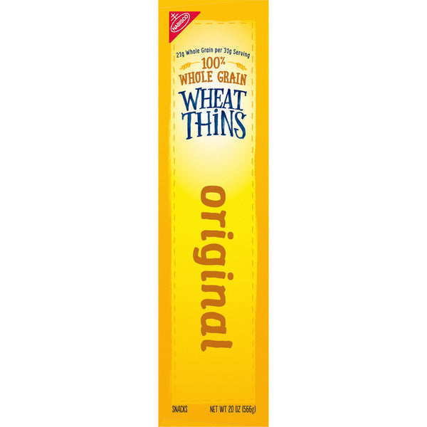 WHEAT THINS Original Snacks, Whole Grain Wheat Crackers, Snack Crackers, Party Size 20 oz
