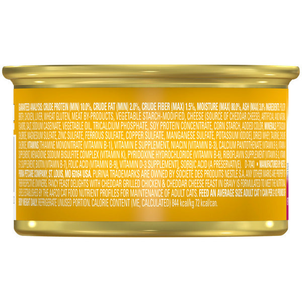 Purina Fancy Feast Delights Grilled Chicken & Cheddar Cheese Feast in Gravy