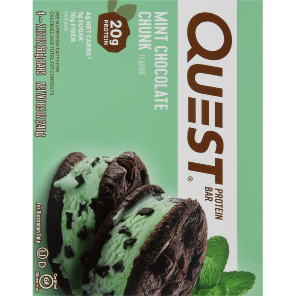 Quest Protein Bar, Mint Chocolate Chunk Flavor