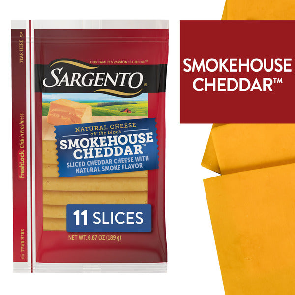 Sargento Natural Smokehouse Cheddar™ Sliced Cheese, 11 Slices