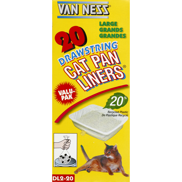 Van Ness Cat Pan Liners, Drawstring, Large, Valu-Pak