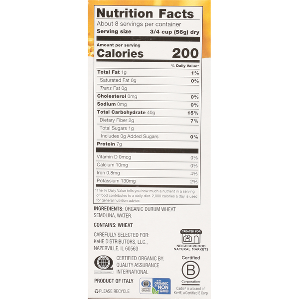 CADIA Farfalle, Organic