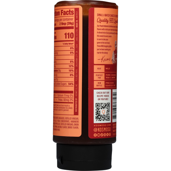 Kosmos Q Peach Habanero BBQ Sauce