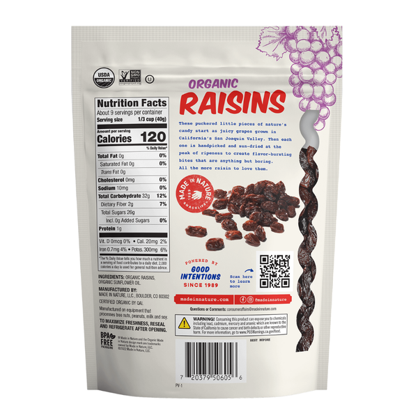 Made In Nature Raisins, Organic