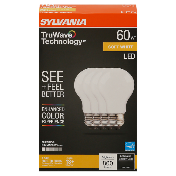 SYLVANIA Light Bulbs, LED, Soft White, 8 Watts