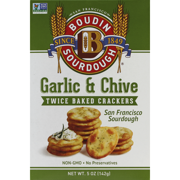 Boudin Crackers, Garlic & Chive, Twice Baked