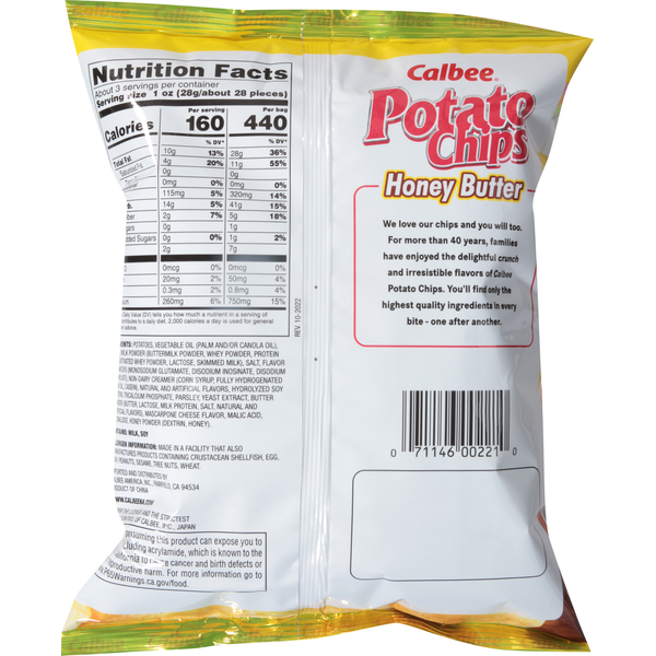Calbee Potato Chips, Honey Butter