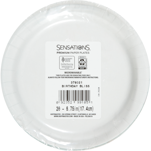 Sensations Birthday Bliss Premium Paper Plates