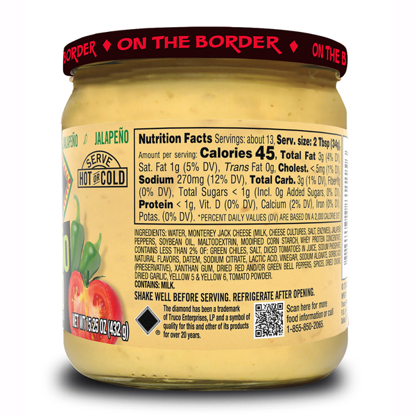 On The Border Spicy Jalapeño Queso Salsa