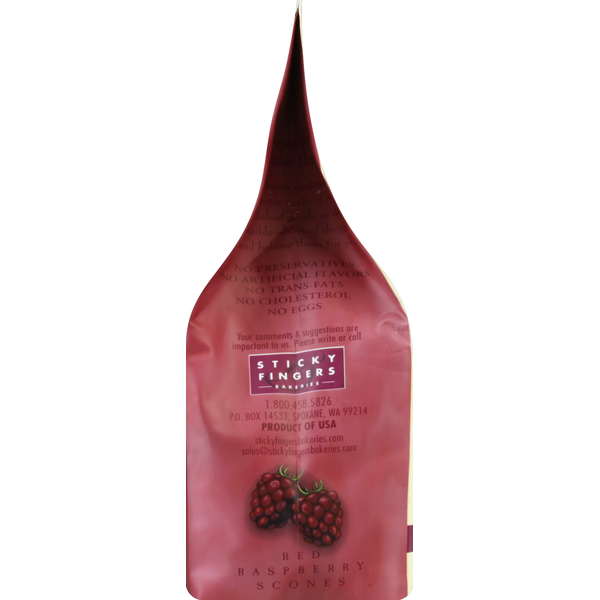 Sticky Fingers Bakeries Scones Mix, Premium, Red Raspberry