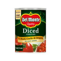 Del Monte No Salt Added Diced Tomatoes with Basil,...
️