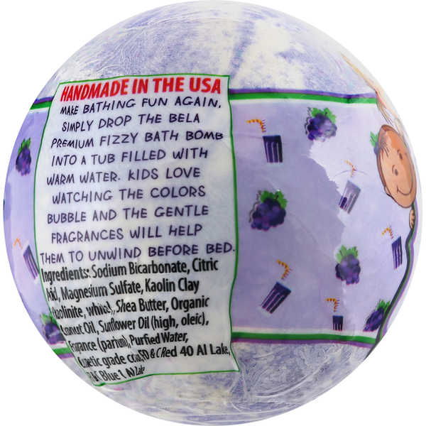 BELA Bath Bomb, Fizzy, Grape Soda