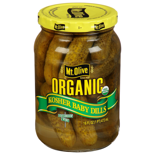 Mt. Olive Pickles, Organic, Kosher Baby Dills