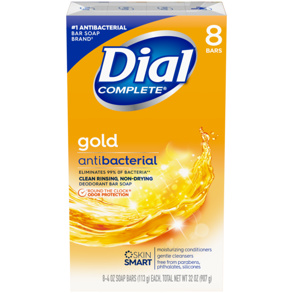 Dial Antibacterial Bar Soap, Gold