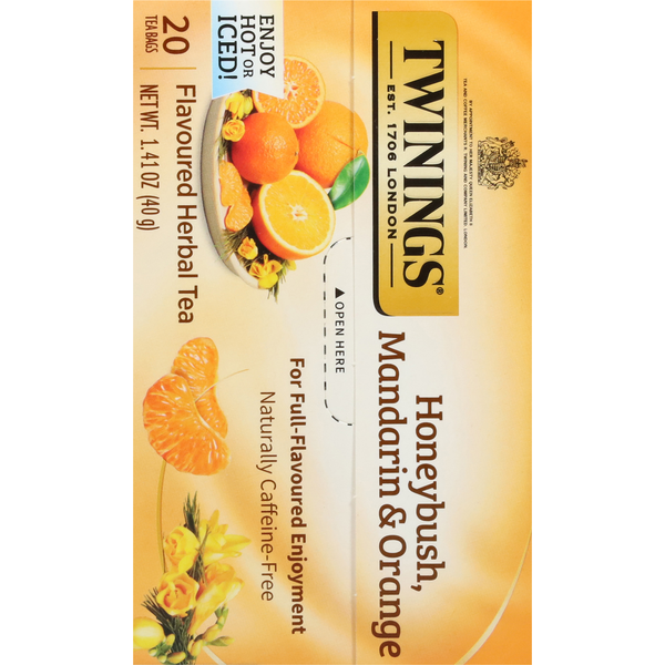Twinings Herbal Tea, Flavoured, Honeybush, Mandarin & Orange, Tea Bags