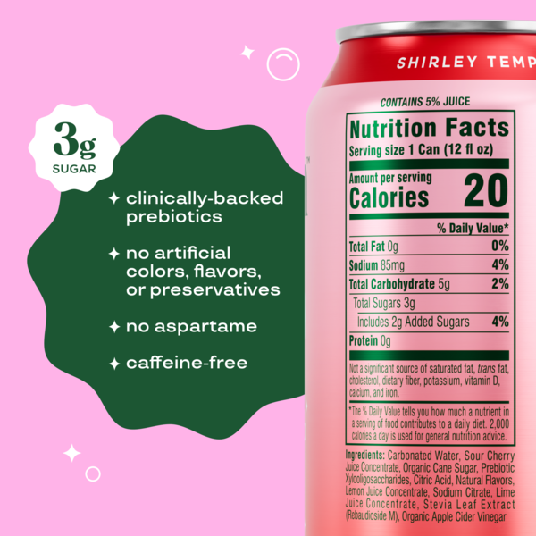 Bloom Pop Shirley Temple Prebiotic Soda