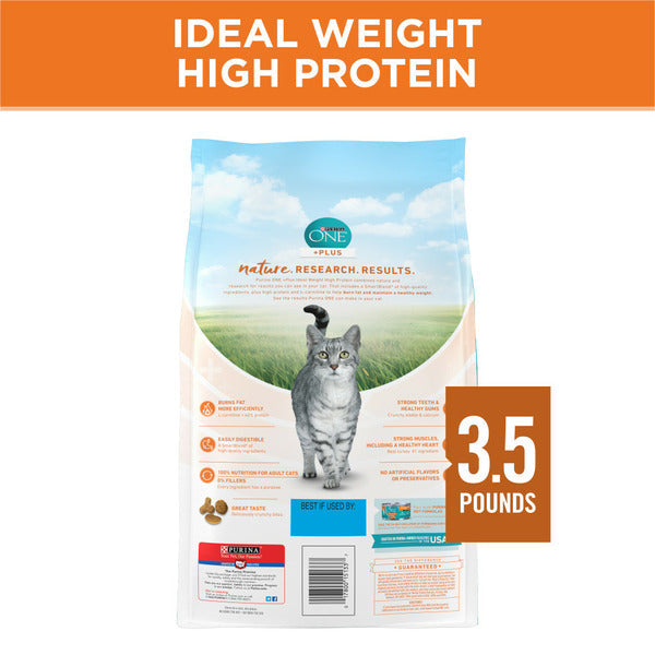 Purina ONE High Protein, Healthy Weight Dry Cat Food, +Plus Ideal Weight With Turkey DestGlow