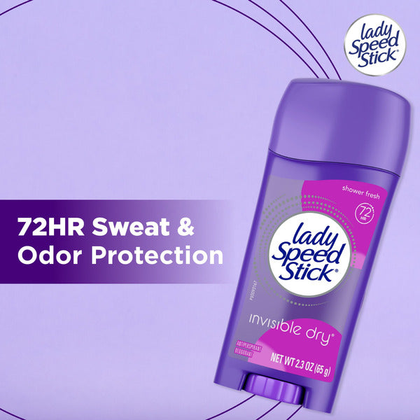 Lady Speed Stick Invisible Dry Antiperspirant Deodorant, Shower Fresh