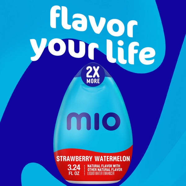 MiO Strawberry Watermelon Naturally Flavored Liquid Water Enhancer with 2X More
