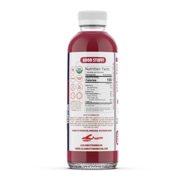 Island City Kombucha Organic Elderberry Wellness Kombucha