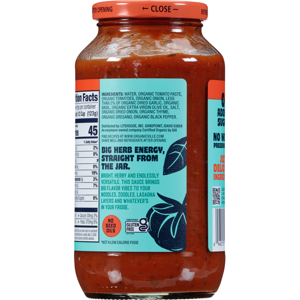 Organicville Italian Herb Pasta Sauce