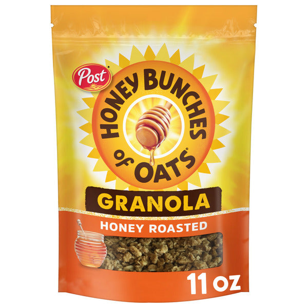 Post Honey Bunches of Oats Honey Roasted Granola Cereal, Whole Grain Snack, Small Bag
