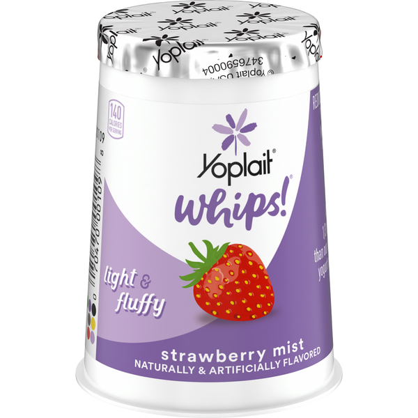 Yoplait Whips Strawberry Mist Reduced Fat Yogurt Mousse Cup