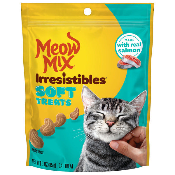 Meow Mix Irresistibles Cat Treats, Soft With Salmon, 3-Ounce