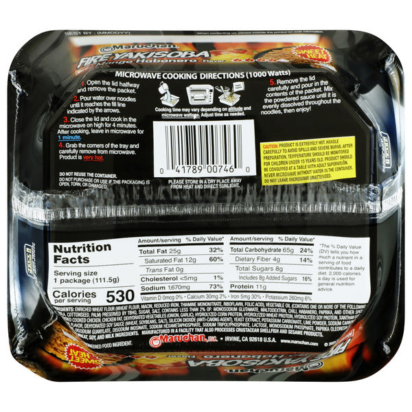 Maruchan Fire Yakisoba, Mango Habanero, 3.93 oz